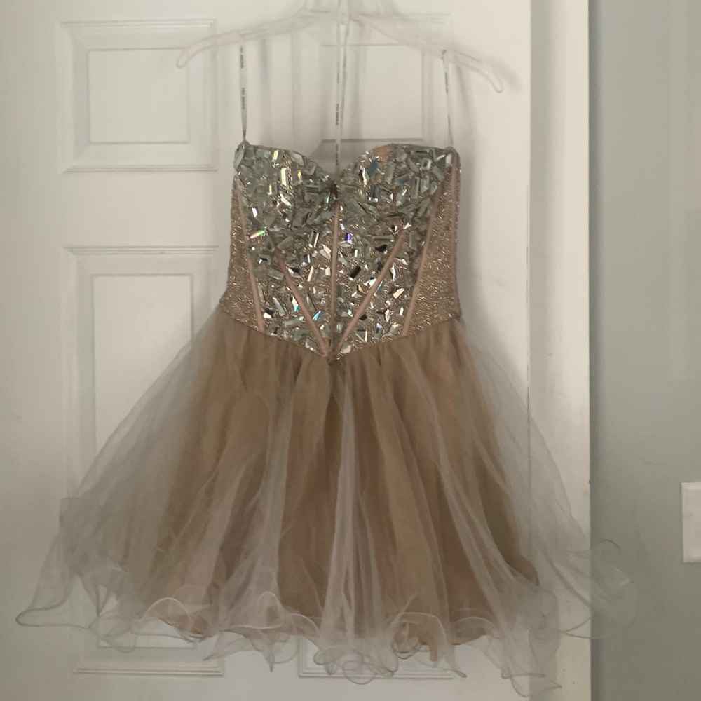 Bedazzled short party dress